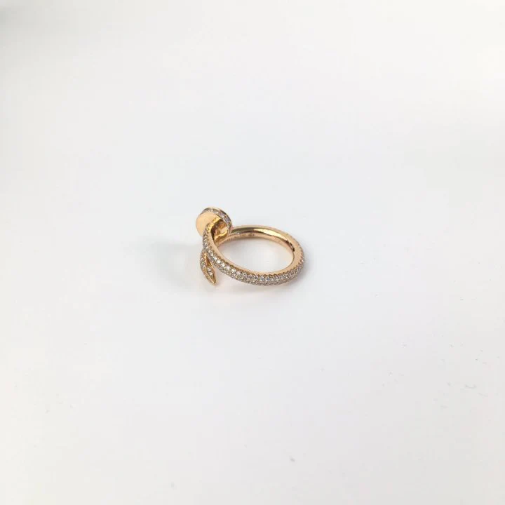 Cartier Classic Model Juste Un Clou Full Paved Ring Sz 49 - Image 7