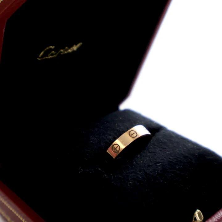 Cartier Small Model 1 Diamond Love Ring Sz 52 - Image 3