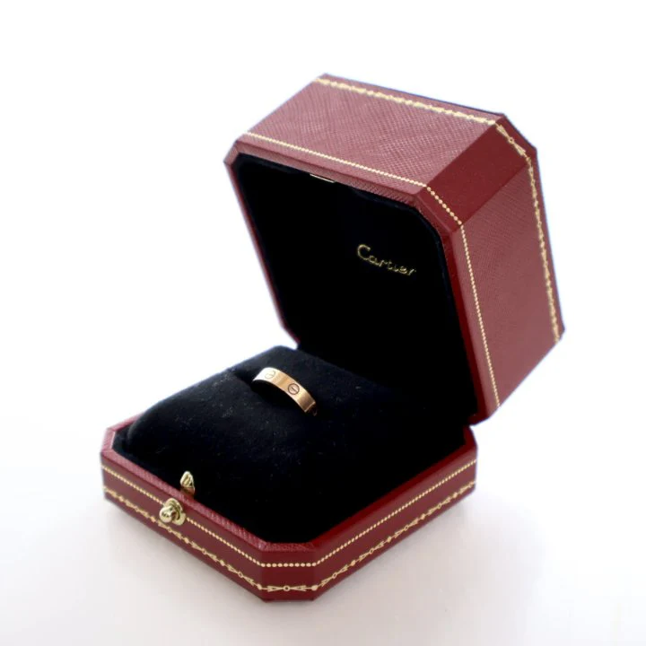 Cartier Small Model 1 Diamond Love Ring Sz 52 - Image 4