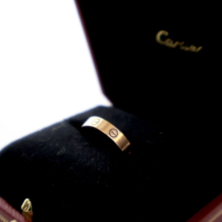 Cartier Small Model 1 Diamond Love Ring Sz 52 - Image 5