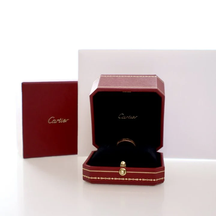 Cartier Small Model 1 Diamond Love Ring Sz 52 - Image 8