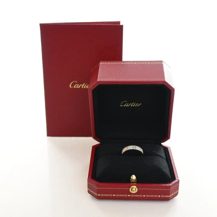 Cartier Small Model Diamond Pave Love Ring Sz 50 - Image 8