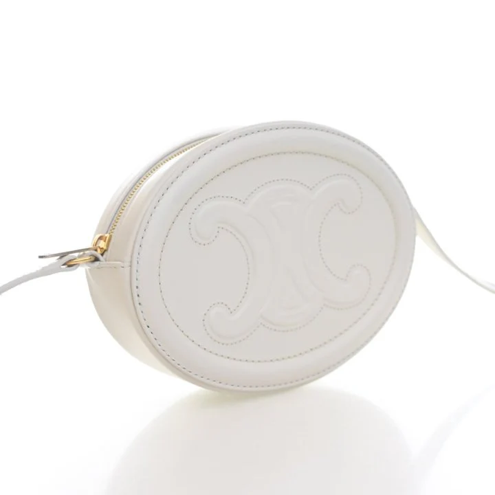 Celine Calfskin Triomphe Oval Cuir Bag - Image 2