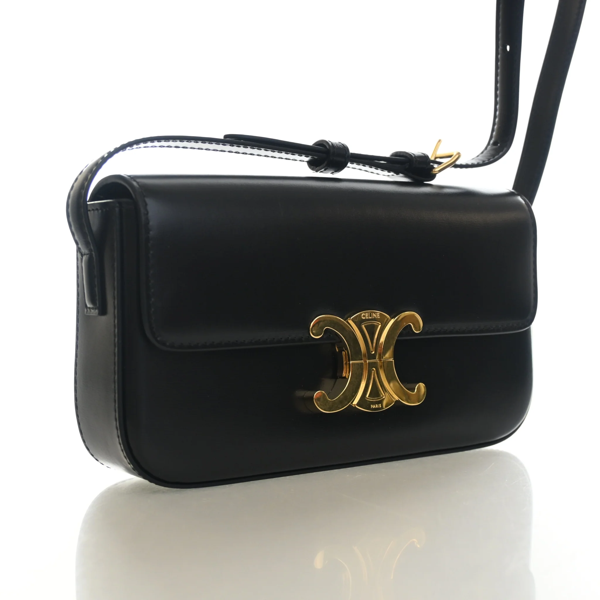 Celine Shiny Calfskin Claude Shoulder Bag - Image 2