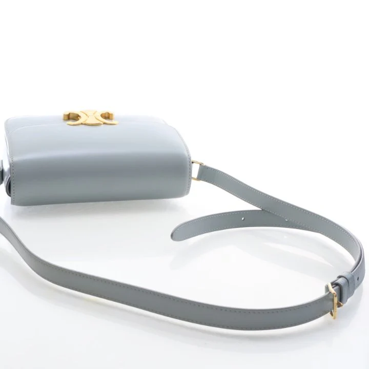 Celine Teen Calfskin Triomphe Flap Bag - Image 10