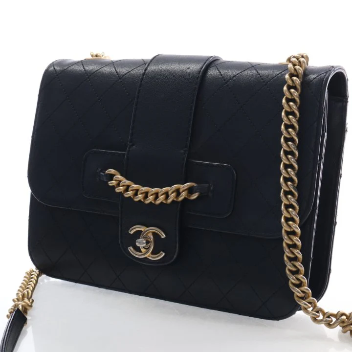 Chanel Calfskin Quilted Front Chain Flap Crossbody - Image 3