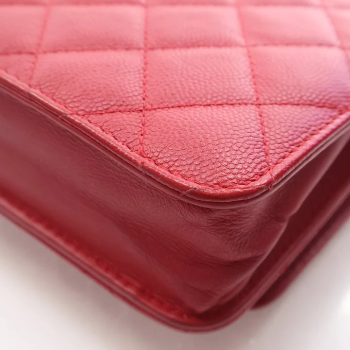 Chanel Caviar Filigree Wallet On Chain (WOC) - Image 13