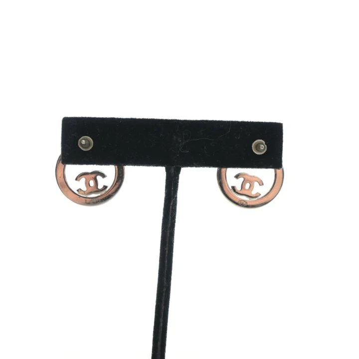 Chanel CC Round Crystal Earrings - Image 6
