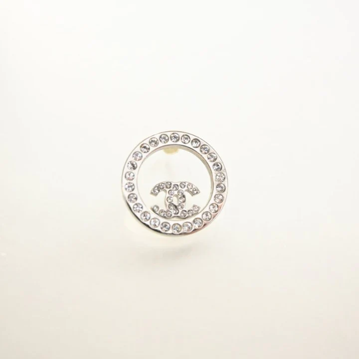Chanel CC Round Crystal Earrings - Image 9