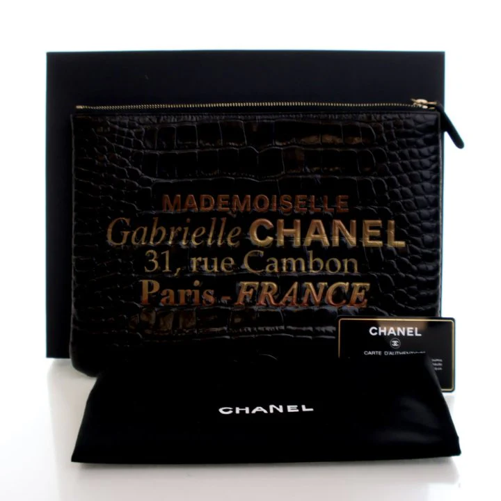 Chanel Crocodile Embossed Calfskin Gabrielle O-Case - Image 12