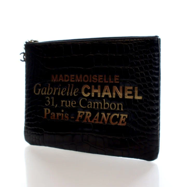 Chanel Crocodile Embossed Calfskin Gabrielle O-Case - Image 3