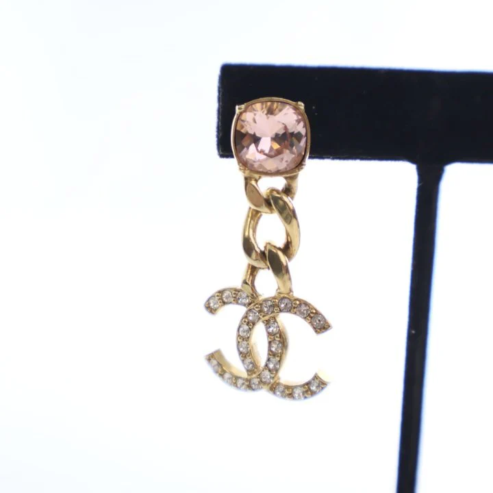 Chanel Crystal CC Drop Earrings - Image 3