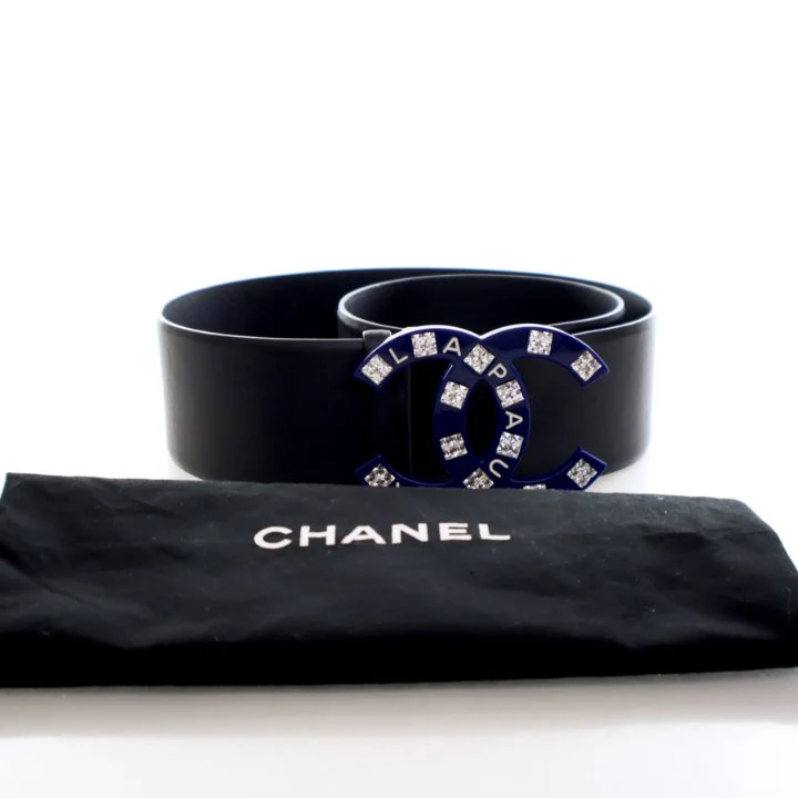 Chanel Crystal CC Waist Belt Sz 85/34 - Image 8