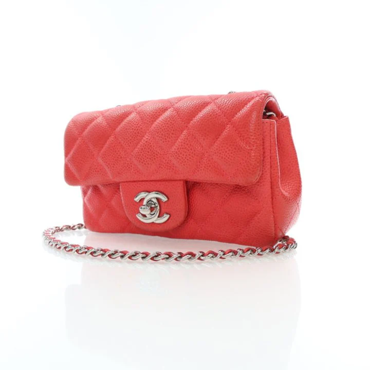 Chanel Extra Mini Caviar Rectangular Classic Single Flap Bag - Image 3
