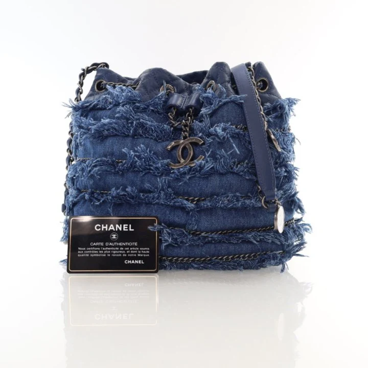 Chanel Fringe Denim Paris-Salzburg Edelweiss Bucket Bag - Image 18