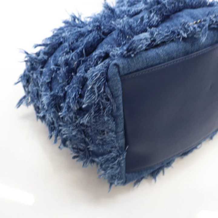Chanel Fringe Denim Paris-Salzburg Edelweiss Bucket Bag - Image 6