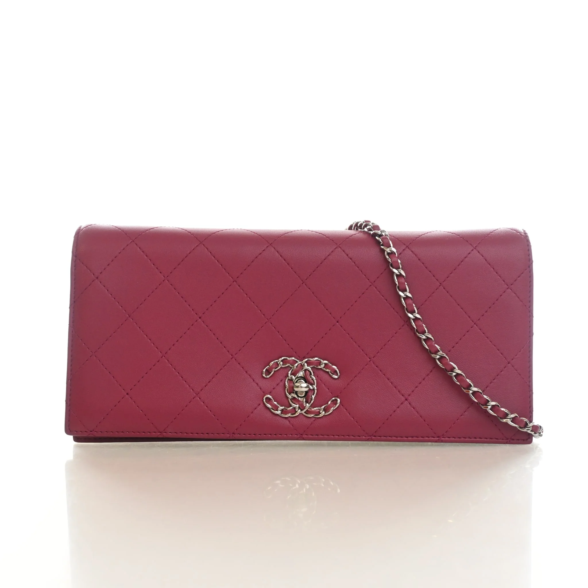 Chanel Lambskin Clutch On Chain