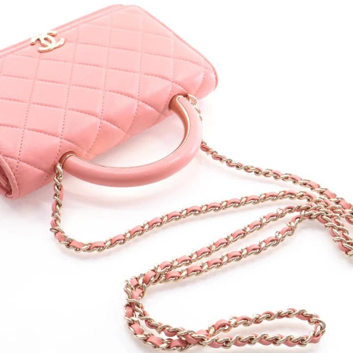 Chanel Lambskin Top Handle Wallet On Chain (WOC) - Image 10