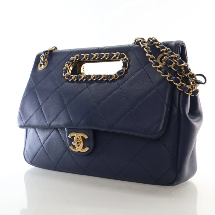 Chanel Large Calfskin A Real Catch Flap Bag - Image 3