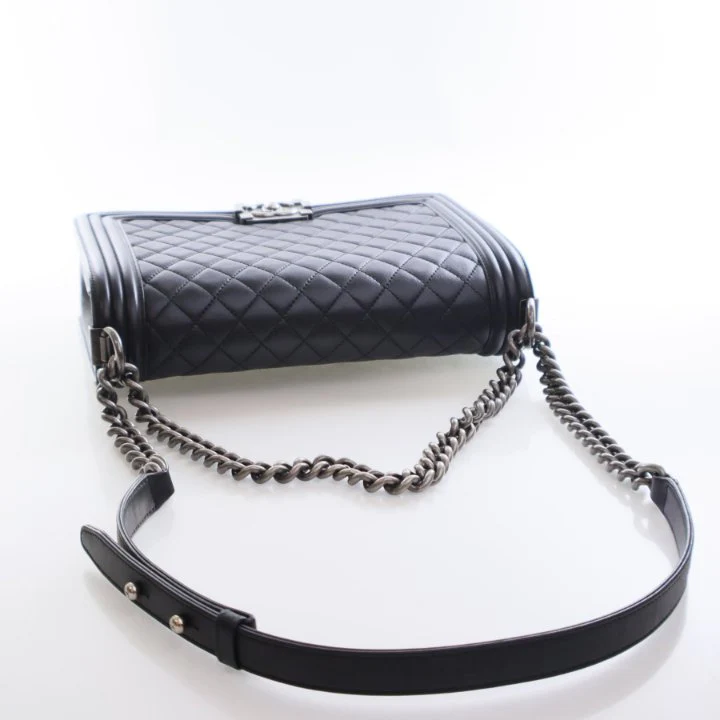 Chanel Large Lambskin Boy Bag - Image 10