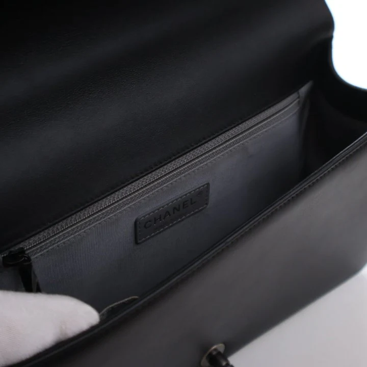 Chanel Large Lambskin Boy Bag - Image 13