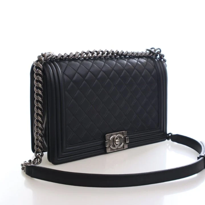 Chanel Large Lambskin Boy Bag - Image 2