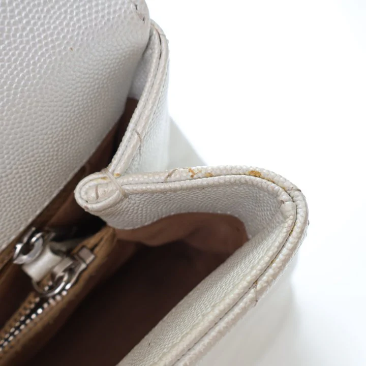 Chanel Medium Chevron Caviar Coco Handle Flap Bag - Image 14
