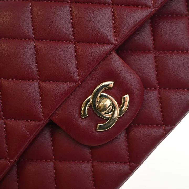 Chanel Medium Lambskin Classic Double Flap Bag - Image 4