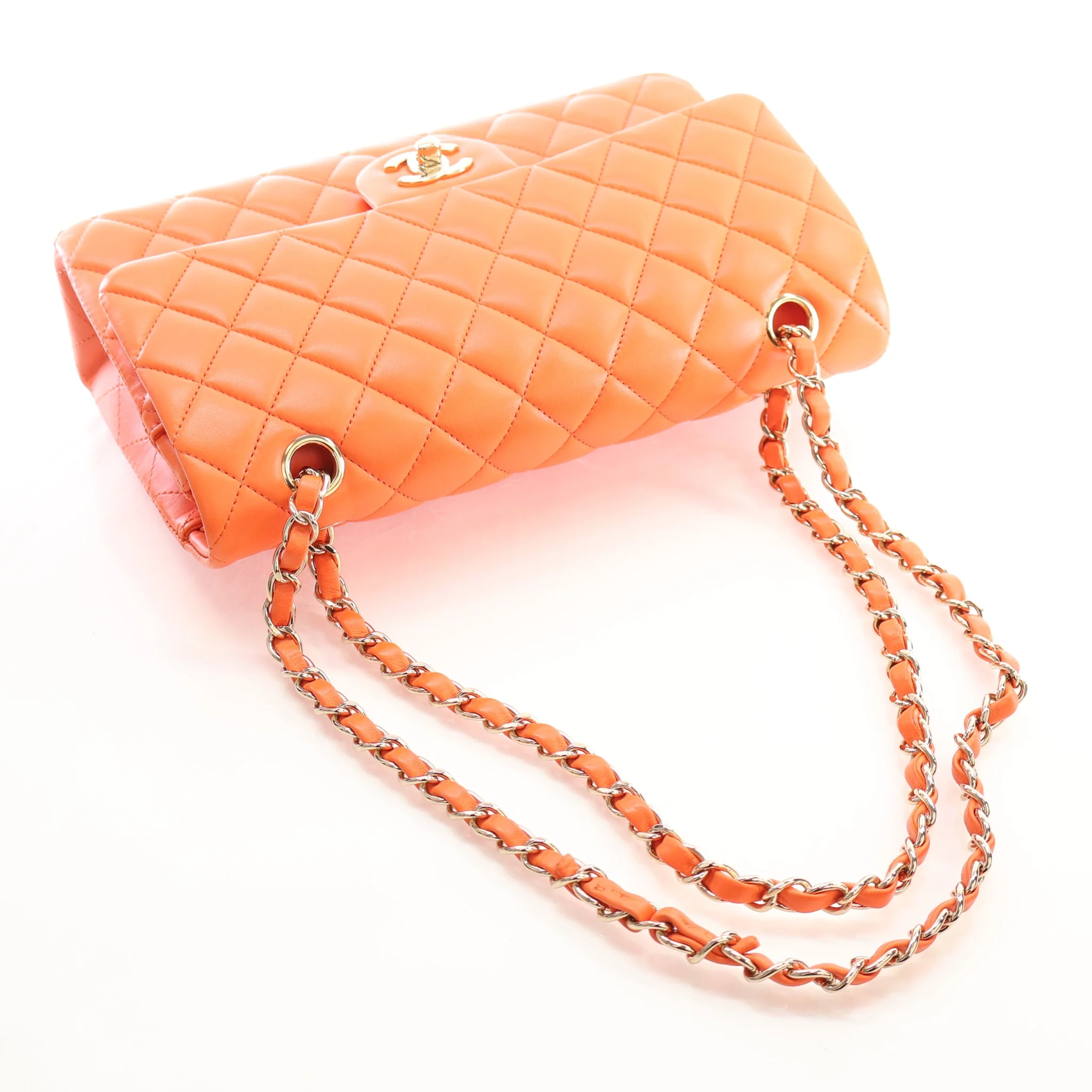 Chanel Medium Lambskin Classic Double Flap Bag - Image 10