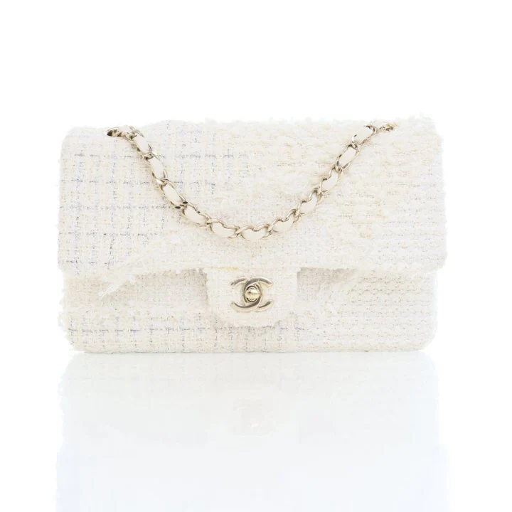 Chanel Medium Tweed Double Classic Flap Bag