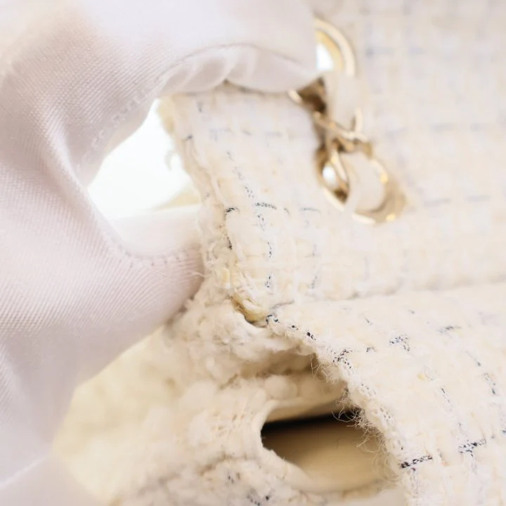 Chanel Medium Tweed Double Classic Flap Bag - Image 17