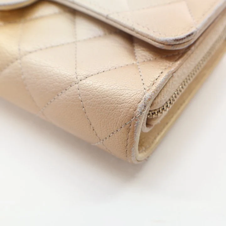 Chanel Metallic Lambskin Phone Holder Wallet On Chain (WOC) - Image 8