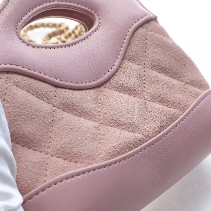Chanel Micro Suede Shiny Calfskin Quilted 31 Shopping Bag - Image 14