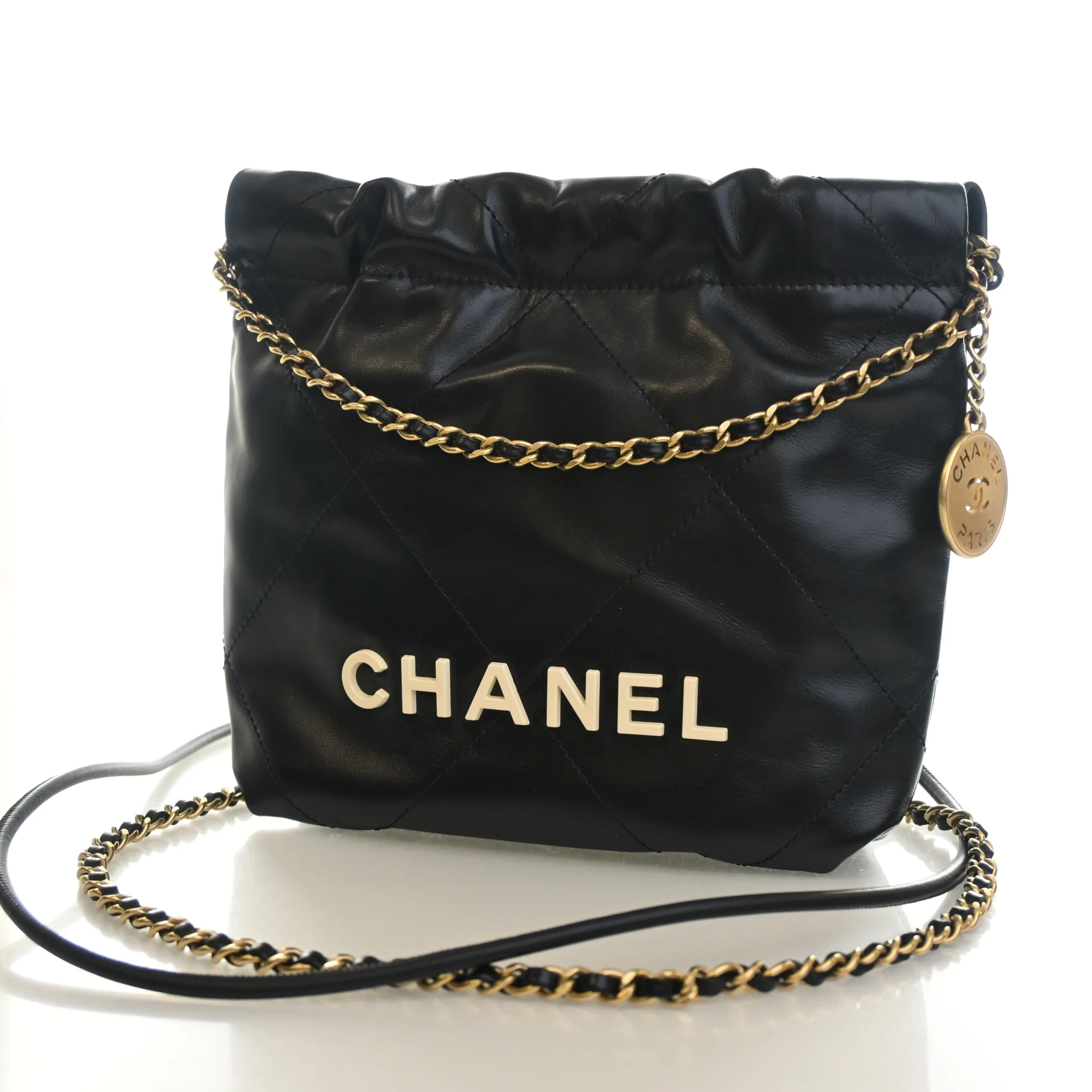 Chanel Mini Calfskin 22 Hobo - Image 3