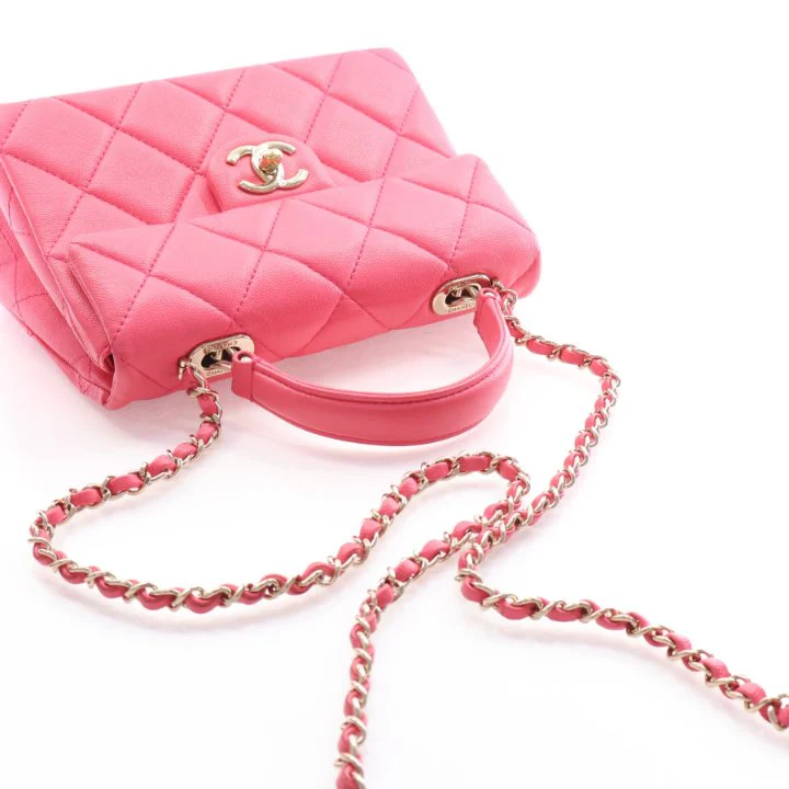 Chanel Mini Caviar Retro Twist Top Handle Flap Bag - Image 10