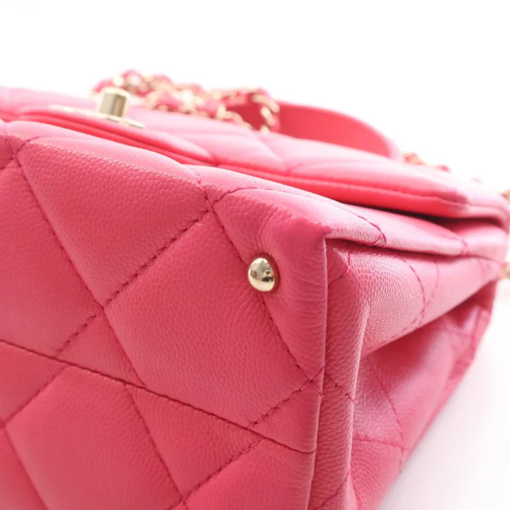 Chanel Mini Caviar Retro Twist Top Handle Flap Bag - Image 9