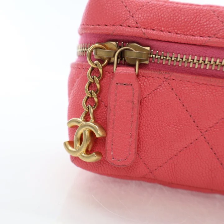 Chanel Mini Caviar Top Handle Vanity - Image 4
