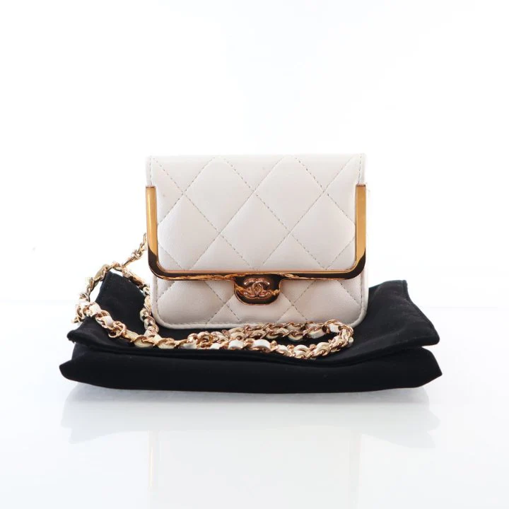 Chanel Mini Lambskin Chain Belt Waist Bag - Image 15