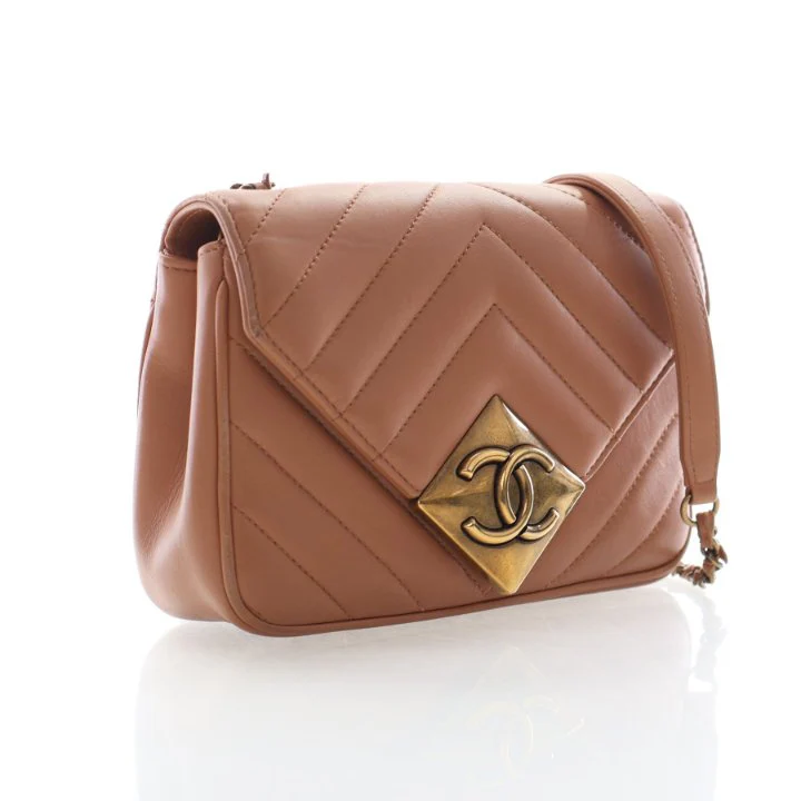 Chanel Mini Lambskin Chevron Pyramid CC Flap Bag - Image 2