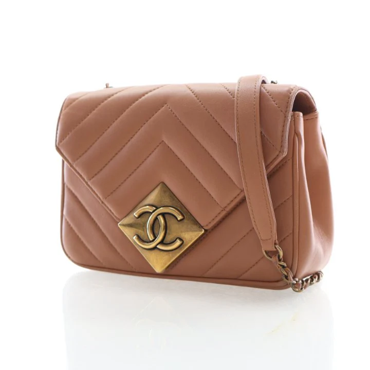 Chanel Mini Lambskin Chevron Pyramid CC Flap Bag - Image 3