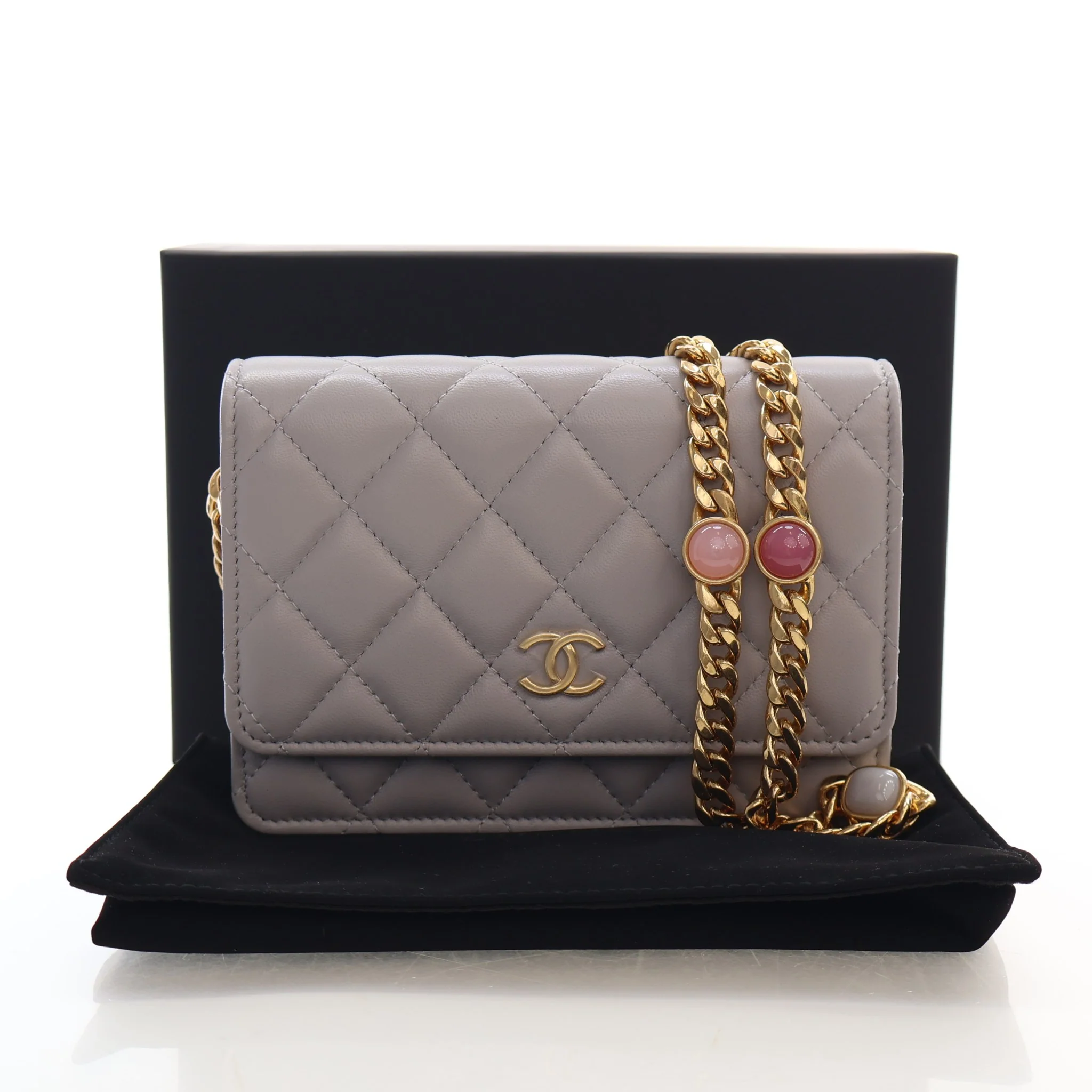 Chanel Mini Lambskin Gem Wallet on Cain - Image 16