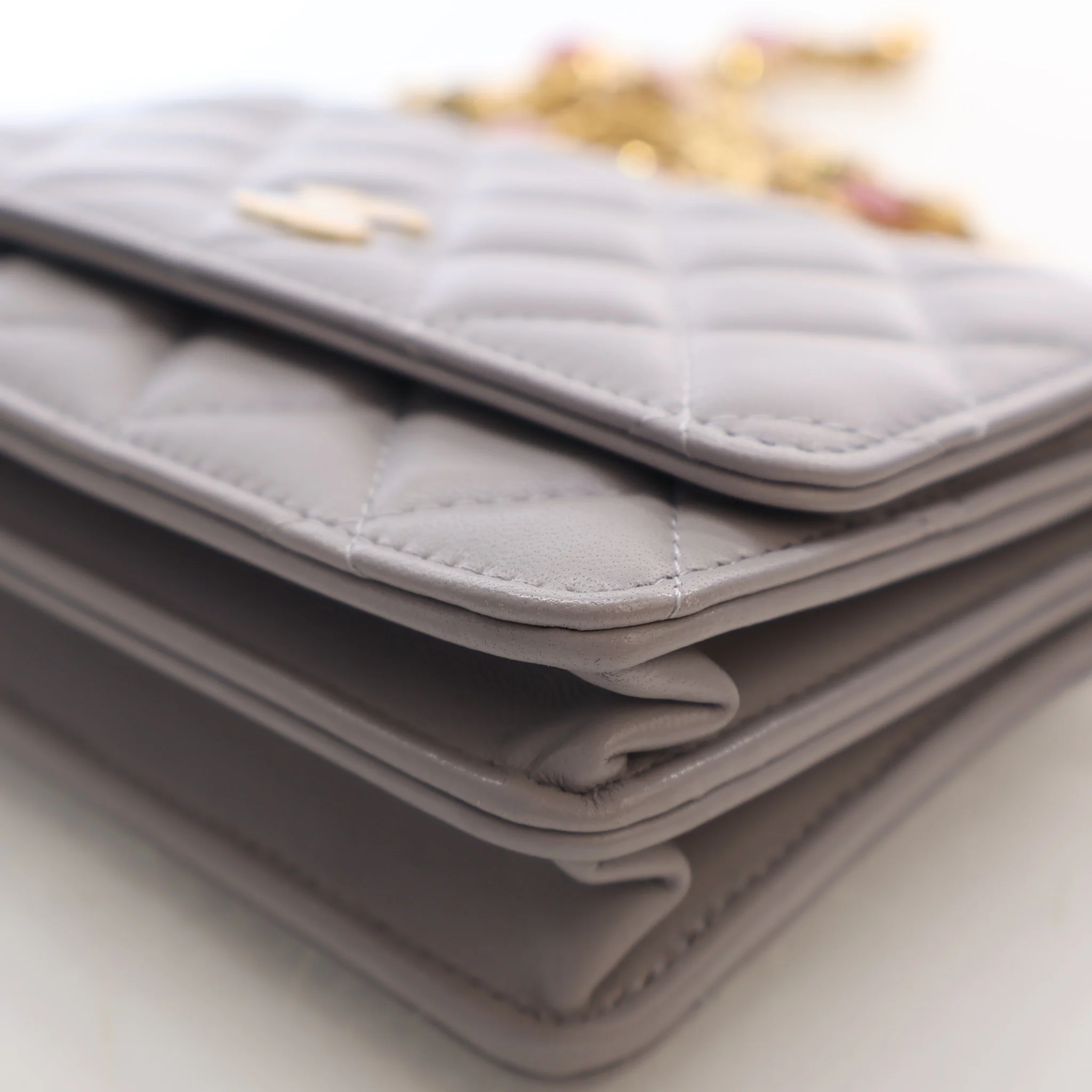 Chanel Mini Lambskin Gem Wallet on Cain - Image 8