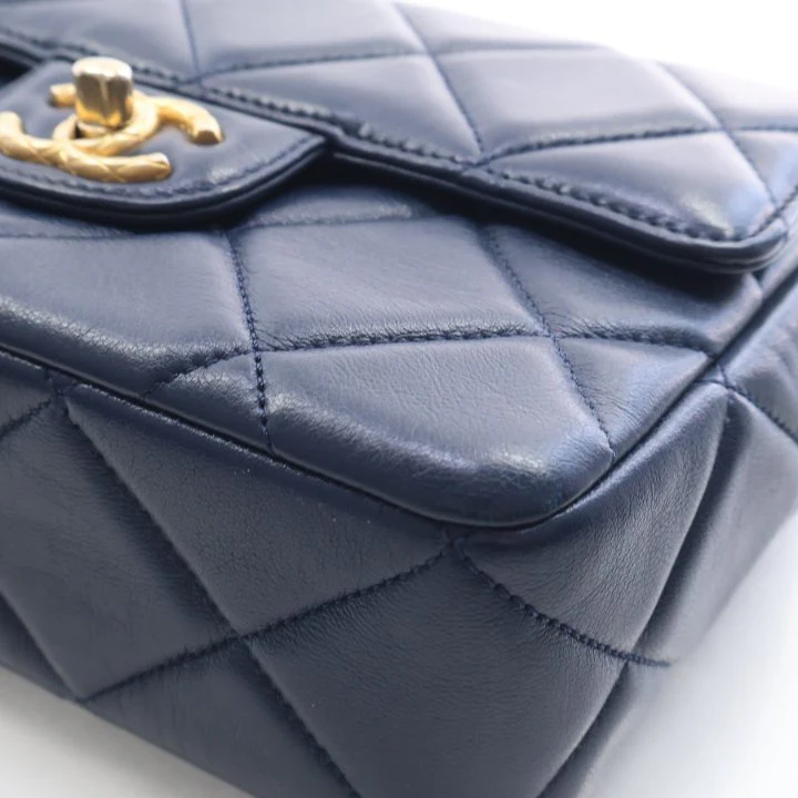Chanel Mini Lambskin Medallion Flap Bag - Image 12