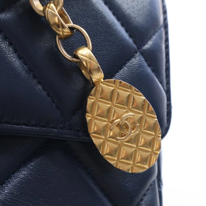 Chanel Mini Lambskin Medallion Flap Bag - Image 6