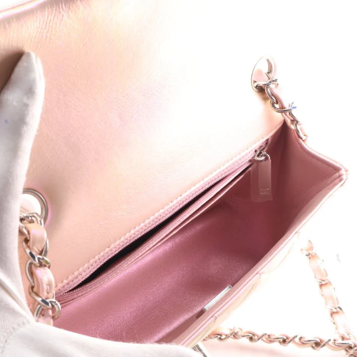 Chanel Mini Lambskin Quilted Rectangular Flap Bag - Image 14