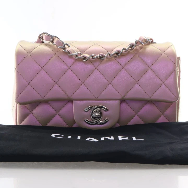 Chanel Mini Lambskin Quilted Rectangular Flap Bag - Image 15