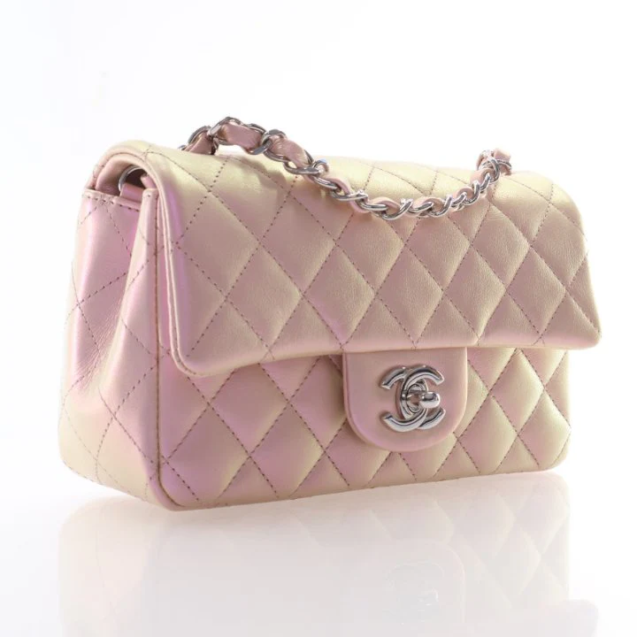 Chanel Mini Lambskin Quilted Rectangular Flap Bag - Image 2