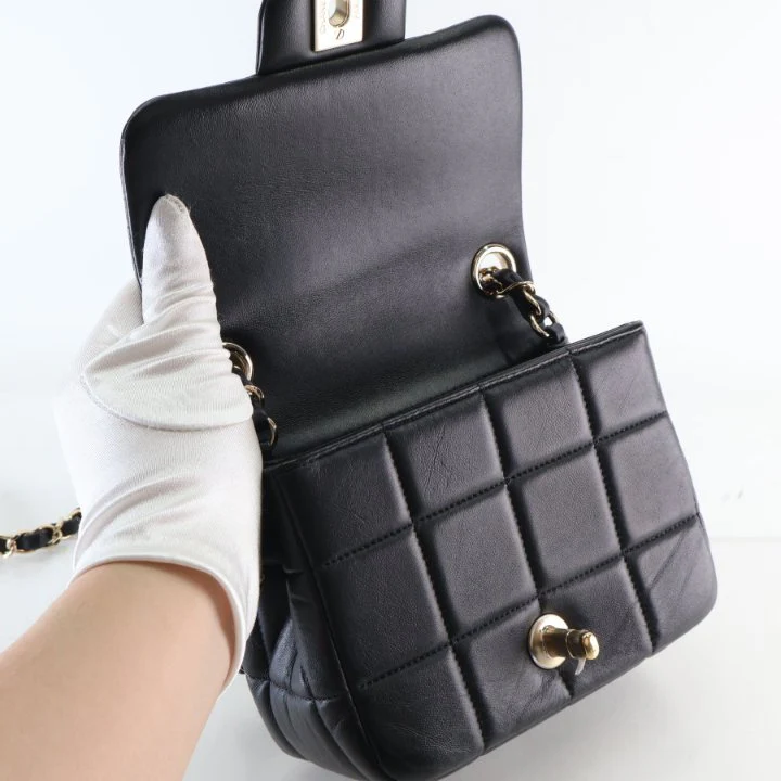 Chanel Mini Lambskin Resin Crystal Monacoco Square Flap Bag - Image 13