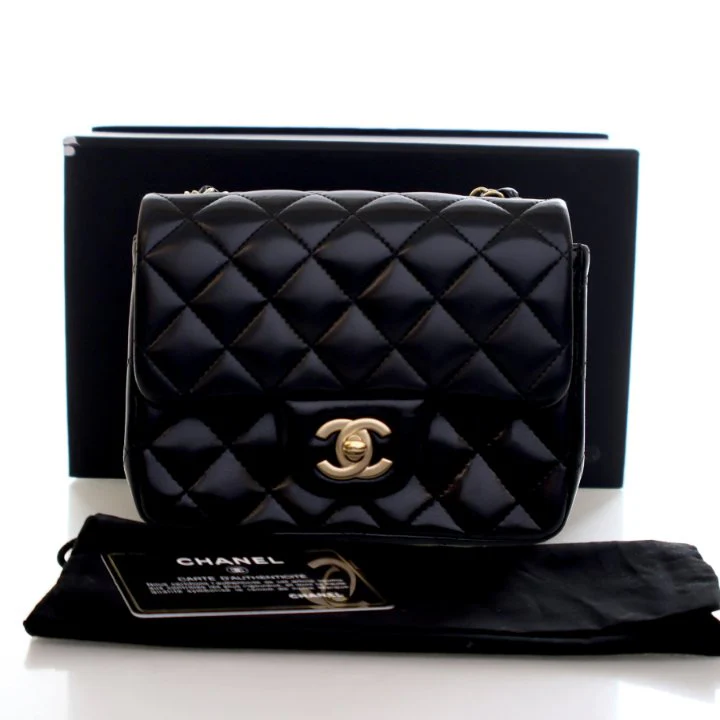 Chanel Mini Lambskin Square Classic Flap Bag - Image 17