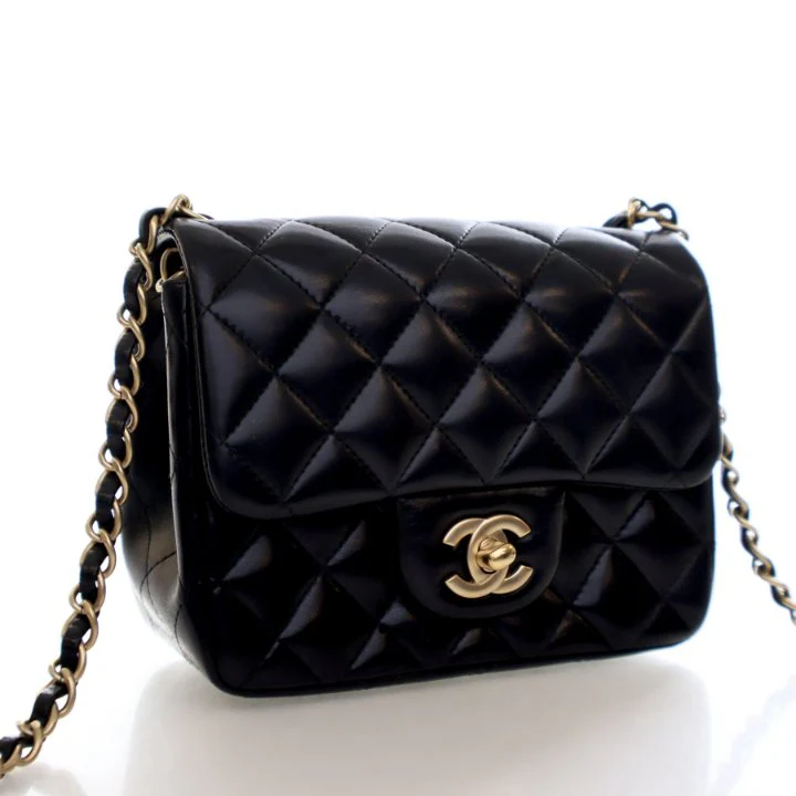Chanel Mini Lambskin Square Classic Flap Bag - Image 2